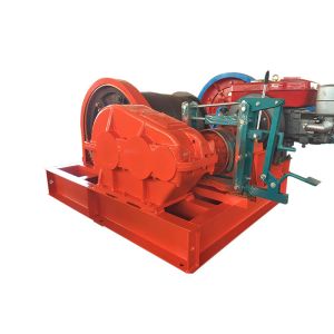 Diesel Engine Driven Hoist Winch 10 Ton Capacity For Construction