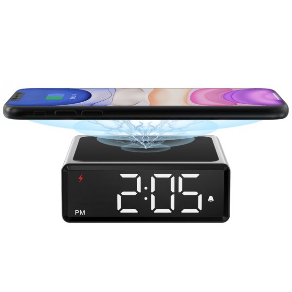 Quality Multi Function 10W Wireless Charging Clock Mobile phone Fast Charger wholesale