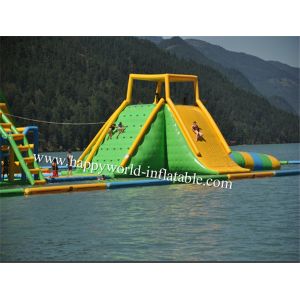 Inflatable water tower with launch , inflatable water tower with blob jumb