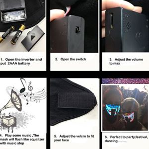 2018 hot sale light up led el mask for festival Parties high brightness