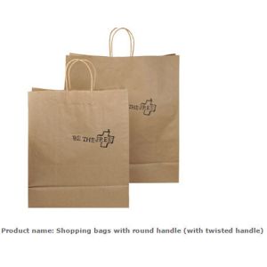 white kraft paper shopping bags with paper string handles, Luxury custom printed