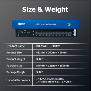 Versatile 8x HDMI Matrix Switcher with 30-60Hz Frequency Response and HDMI2.0