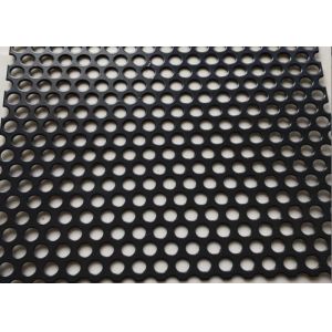 Black Electro Perforated Mesh Sheet With Square Hole