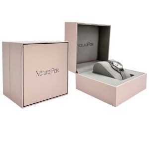 Pink ODM Custom Watch Packaging Box With Black Frame