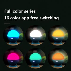Bedside Smart WIFI APP Control Full Colors Wake Up Table Lamp With Alarm Clock