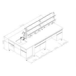 Durable Science Laboratory Workbench Flexible Steel And Wood Lab Furniture