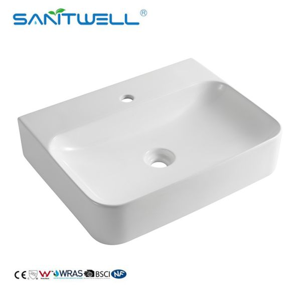 Quality AB8522 Chinese Factory Ceramic Sanitary Ware Rectangular Bathroom Sink wholesale