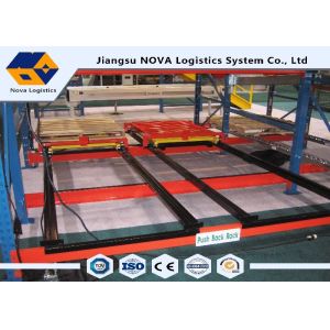 Heavy Duty Push Back Pallet Racking With Customized Color / Capacity ISO14001