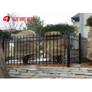 Black Wire Mesh Fence Panels Aluminium Spear Top Fencing For Residential Use