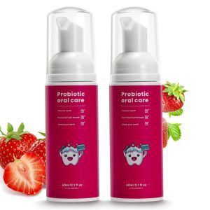 Fluoride Free Foam Toothpaste Cleans Kids' Teeth With Strawberry Flavor 2 Pack