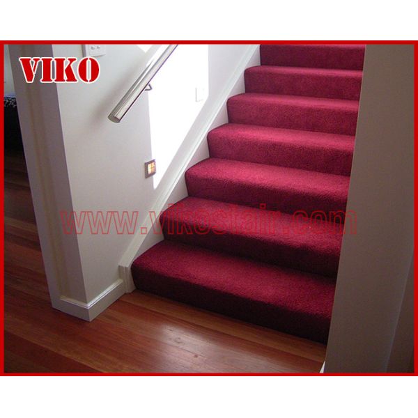 Quality Double Steel Plate Staircasee VK53S  Tread beech ,Railing tempered glass, Handrail b eech Stringer,carbon wholesale