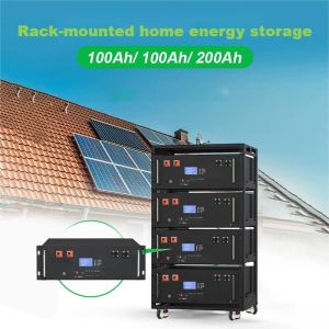 Rack Mounted Stacked Solar Energy Storage Lithium Ion Battery 48V100Ah Household