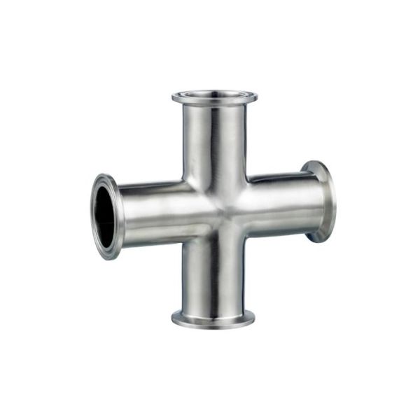 1 Inch 304 316 Sanitary Pipe Fittings Stainless Steel Tri Clamp Pipe Cross
