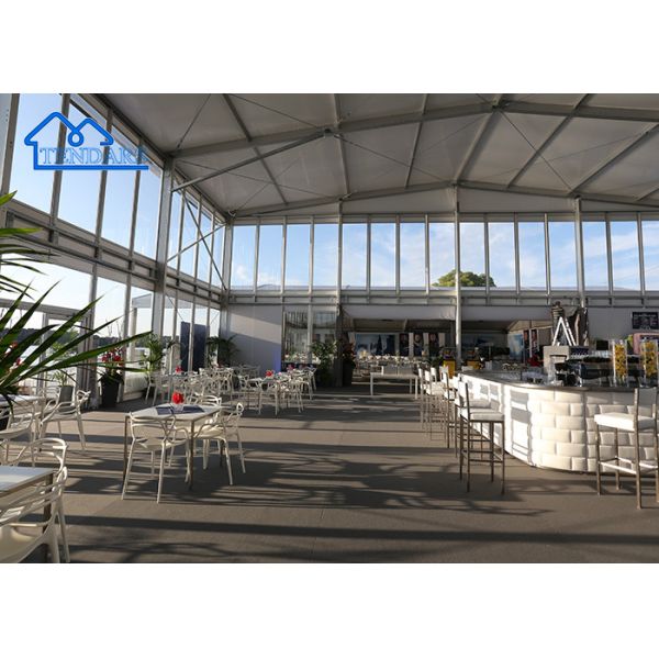 Big Luxury Arcum Curve Design Aluminum Frame Transparent Marquee Tent For 300 500 1000 People