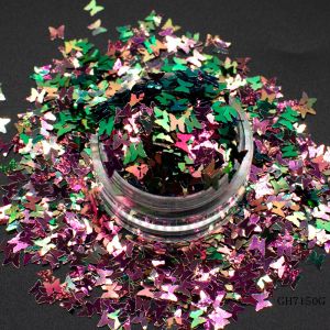 Cheap Loose Maple Leaf Chameleon Chunky Eye Glitter Butterfly Sequins For Face for sale