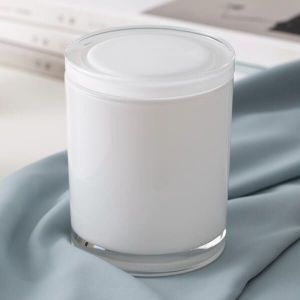 Cheap Empty 430ml Glass Cylinder Candle Holders 15 Oz Candle Jars With Lids for sale