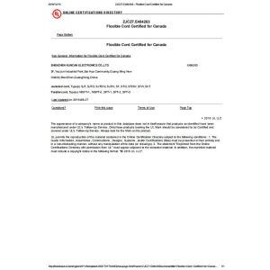 Shenzhen Kuncan Electronics Co., Ltd. Certifications