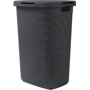 Slim Plastic Laundry Hamper H57cm Large Plastic Laundry Basket With Lid