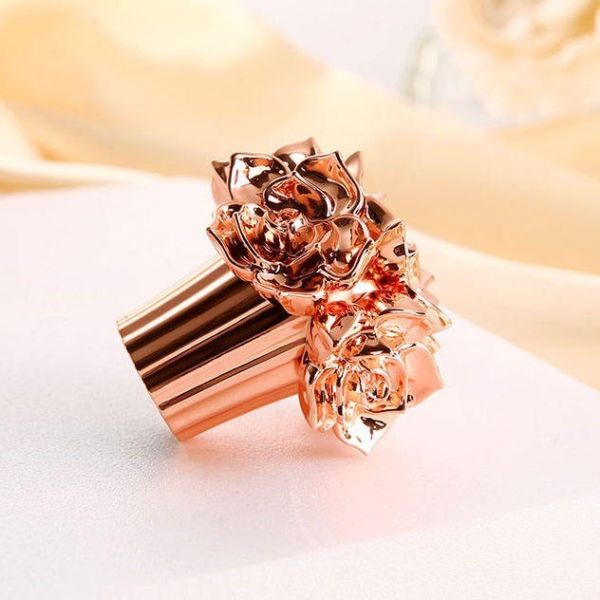 Quality High Precision Luxury Zinc Alloy Perfume Cover Shiny Gold Electroplating wholesale