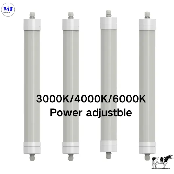Factory Price Plastic Alu. Ik10 IP69K 0~10V Dim CCT Power Adjustable 170lm/W 1.6m Anti-Ammonia Chicken Farmyard Livestock LED Sheep Cow Diary Tri-Proof Light