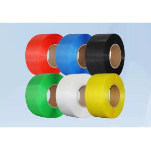 China Customization Green Embossed Pallet Packing Strapping Plastic PP Strap Belt on sale