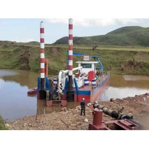 12m Dredging Depth Diesel Cutter Suction Sand Mining Dredge For Heavy Duty Sand