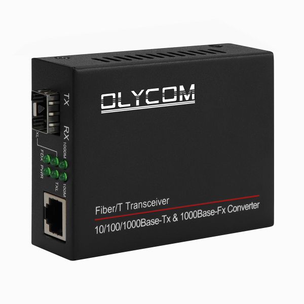 1G SFP Media Converter Gigabit Fiber Optic Ethernet Unmanaged Mini Size Black