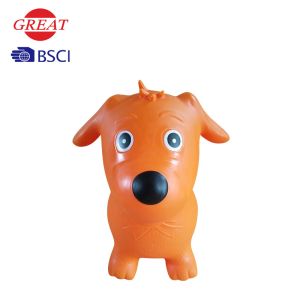 Cheap Mini Dog Shape Bouncy Animal Hopper With Inflatable Pump Customized Logo for sale