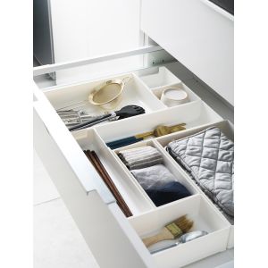 10x20cm White Plastic Drawer Organizer For Kitchen Rectangle