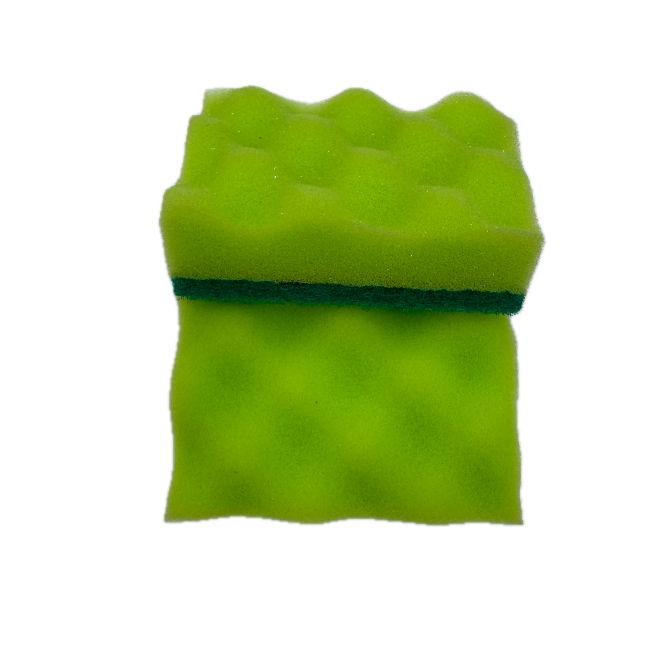 waist-shaped dishwashing sponge made of superfine fiber with steel wool scouring pad, highly absorbent, reusable, and scratch-free for kitchen use