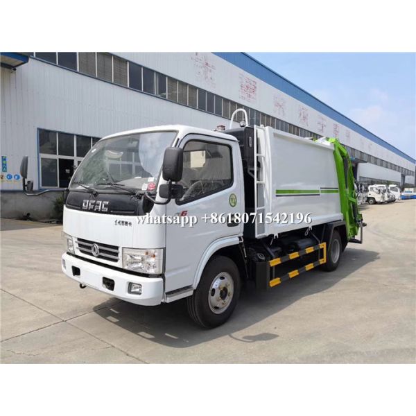 Quality 6CBM Rear Loader Garbage Compactor Truck 3308mm Wheel Base 102HP Horsepower wholesale