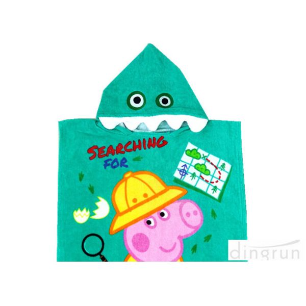 Quality Customized Childrens Towelling Ponchos , Babies Swimming Towels With Hoods 400gsm wholesale