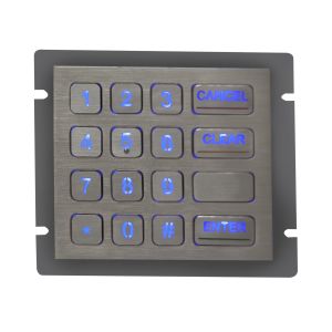 Cheap Backlight Metal Keypad With Ps / 2 Interface , Rear Panel Mounting for sale