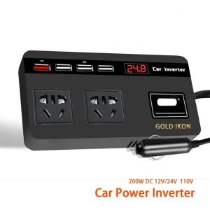 Customizable Color Car Power Inverter 150W Dc 12V/24V To Ac 220V Power Wireless