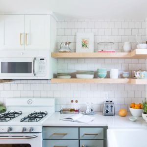 American Shaker Style Light Blue Lacquer Small Kitchen Cabinet Set With Sink For