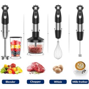Anti Splash Immersion Hand Blender Turbo Switch Detachable Shaft