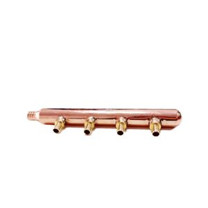 China Red Copper 4 Branch Manifold 3/4'' X 1/2'' Lead Free Brass Fittings on sale