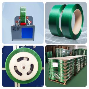 Recycled PET Flakes Extrusion Line Embossed Strapping Belt Roll Machine For 9