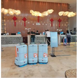 Buy cheap Hypochlorous Acid Smart Service Robot WIFI 4G 10.1 In Screen Remotely Controlled from wholesalers