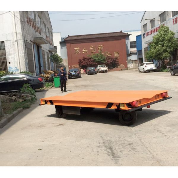 Quality Without Rail Motorized Transfer Trolley 20 Ton Battery Transfer Cart For Material Transport wholesale