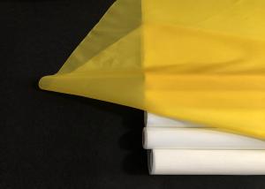 China Professional 110 Mesh Silk Screen , Silk Screen Printing Mesh White Yellow Color on sale
