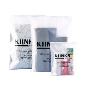 Thickened Material Frosted Zipper Bags With Logo Waterproof Easy Open / Close