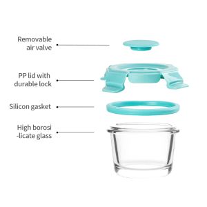 120ml 130ml 160ml Mini Glass Food Container and Baby Food Storage Container with