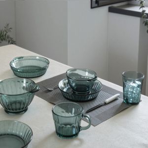 China Teal Color High-borosilicate Glass Tableware on sale