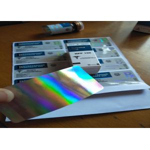 Equitest 10Ml Holographic Glass Vial Labels With PP Glossy Lamination