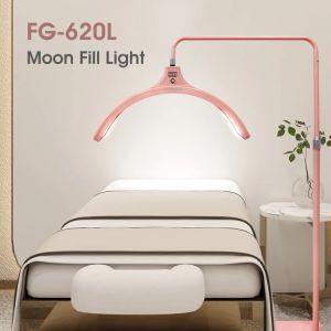 60w Lashes 3200k 6500k Led Half Moonlight Fill Lamp With Tripod Stand For Beauty