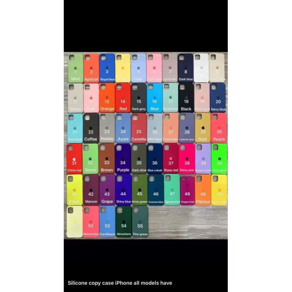 Quality Shockproof Soft iPhone 12 Genuine Liquid Silicone Case 60 colors wholesale