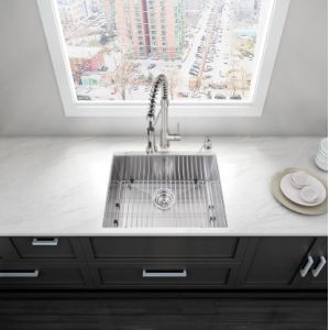 Small Undermount Single Bowl Sink / Stainless Steel Bar Sink With Faucet
