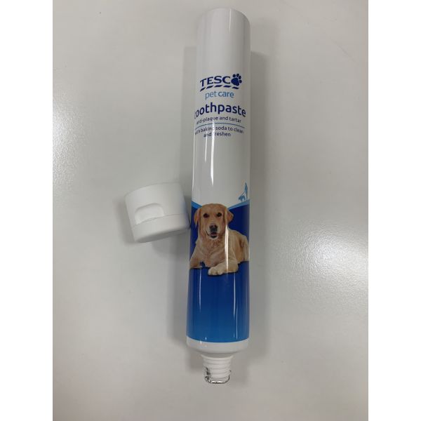 Aluminum Barrier Laminated Toothpaste Tube For Pet Care With Matt Flip Top Cap