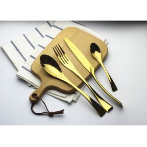 NEWTO KAYA Gold Flatware/Colorful Cutlery/Dinnerware/Silverware with Gold Color